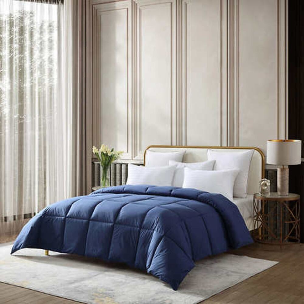 Organic Farm to Home Down Alternative Comforter, King, Blue